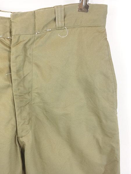 レディース 古着 70s 米軍 US ARMY 「Type-1 Class-1」 ミリタリー 8.2oz コットン チノ パンツ チノパン ストレート W28 L30