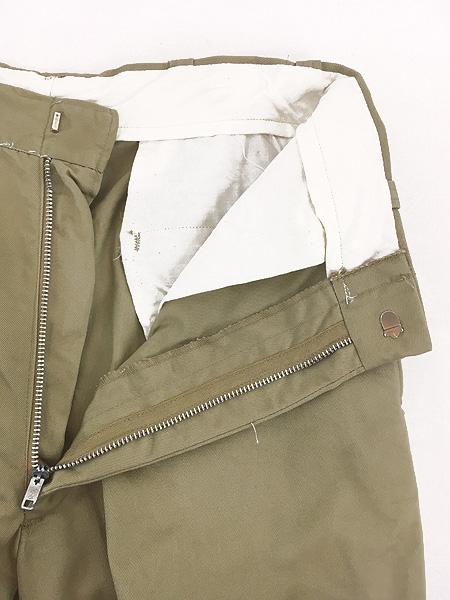 レディース 古着 70s 米軍 US ARMY 「Type-1 Class-1」 ミリタリー 8.2oz コットン チノ パンツ チノパン ストレート W28 L30