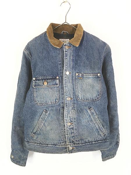 レディース 古着 80s USA製 Polo Ralph Lauren チェック ライナー デニム ワーク カバーオール ジャケット XL