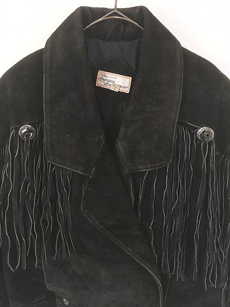 レディース 古着 80s the American Line by STEFANO 本革 スエード