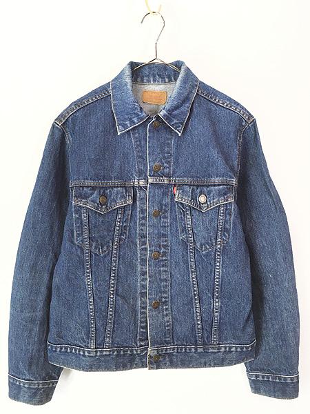 古着 70s 製 Levi's 75505-0212 4thタイプ 濃紺 インディゴ デニム トラッカー ジャケット Gジャン 40