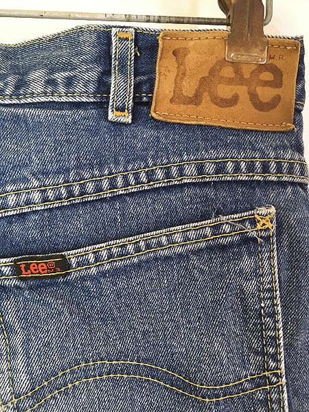 古着 90s USA製 Lee 203-0745 サイド ダブル ブルー デニム パンツ