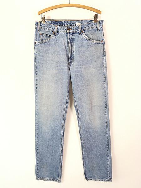 古着 90s USA製 Levi's 505-0214 ブルー デニム パンツ ジーンズ スリム W34 L32