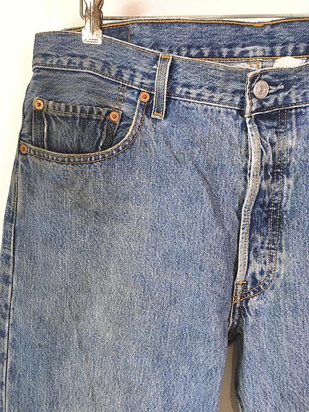 古着 00s Levi's 501-0193 インシーム シングル ブルー デニム パンツ ジーンズ ストレート W35 L29 古着 00s Levi's 501-0193 インシーム シングル ブルー デニム パンツ