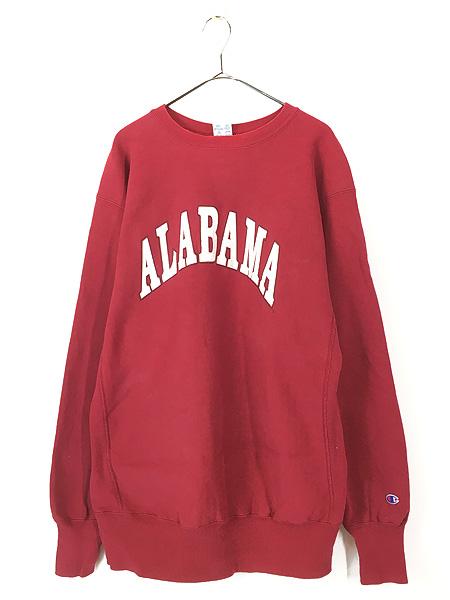古着 90s USA製 Champion Reverse Weave 「ALABAMA」 カレッジ リバース スウェット 赤 XXL 古着