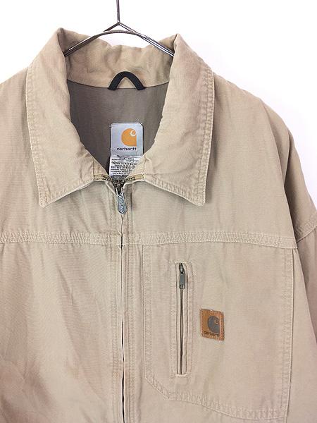 古着 00s Carhartt コットン キャンバス パデット ワーク ジャケット