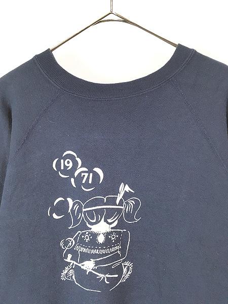 60s インディアン両面プリントフロッキースウェット