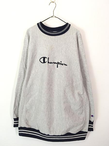 古着 90s Champion Reverse Weave BIG ロゴ リブライン リバース