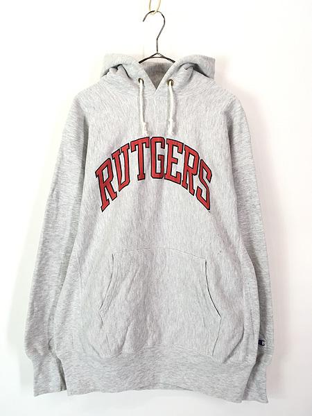 古着 90s USA製 Champion Reverse Weave 「RUTGERS」 カレッジ リバース スウェット パーカー XL 古着