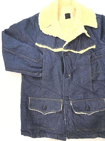 古着 70s Sears ROEBUCKS 濃紺 100%コットン デニム ボア ランチ