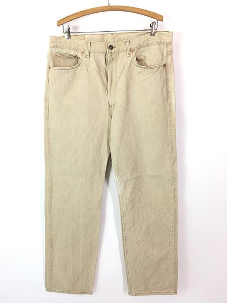 古着 90s USA製 Levi's 501-6122 ベージュ カラー デニム パンツ ジーンズ ストレート W36 L31