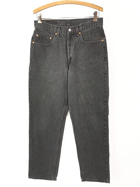 古着 90s Levi's 550-0260 サルファ ブラック デニム パンツ ジーンズ スリム W31 L29.5