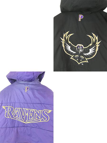 NFL RAVENS フィラデルフィアレイブンズプリントスエットパーカー　黒古着 NFL RAVENS フィラデルフィアレイブンズプリントスエットパーカー 黒