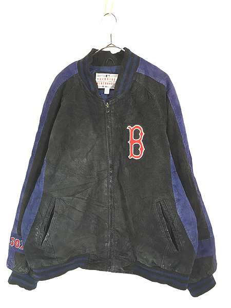 古着 MLB Boston Red Sox レッドソックス 本革 スエード レザー