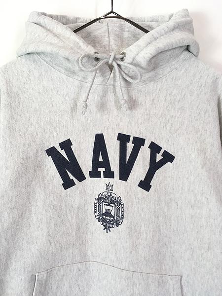 古着 Champion Reverse Weave 「NAVY」 2tone 霜降り ミリタリー リバース スウェット パーカー L 古着 Champion Reverse Weave 「NAVY」 2tone 霜降り ミリタリー