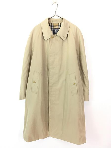 古着 80s 英国製 Burberrys チェック ライナー 比翼 ステンカラー バルマカーン トレンチ コート 42R