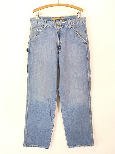 古着 00s Levi's Silver Tab 「carpenter」 ブルー デニム ペインター パンツ ジーンズ ワイドストレート W33 L31