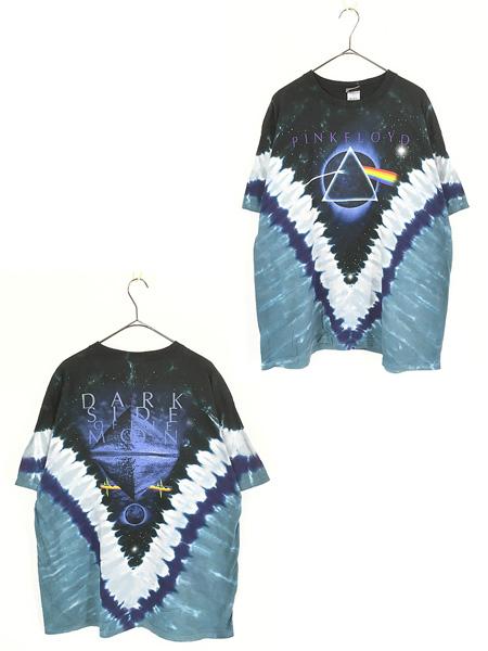 古着 00s Pink Floyd 「The Dark Side of The Moon」 狂気 プログレ ロック バンド タイダイ Ｔシャツ XL