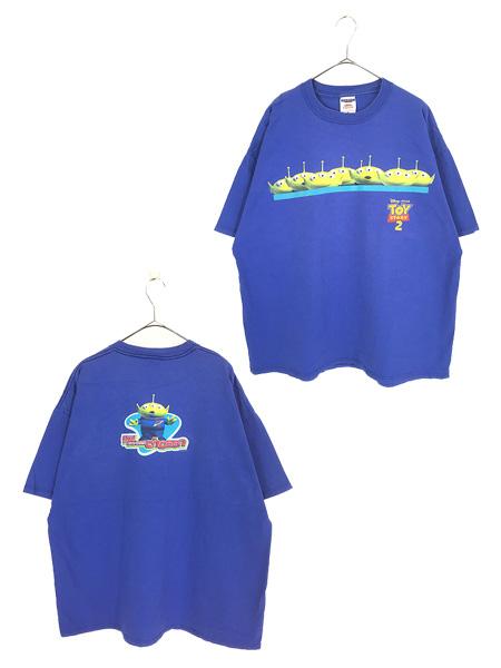 古着 90-00s USA製 Disney PIXAR 「TOY STORY 2」 トイストーリー リトルグリーンメン プロモ Tシャツ XL 古着