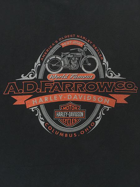 古着 00s USA製 HARLEY DAVIDSON スカル ボーン ハンド トランプ T
