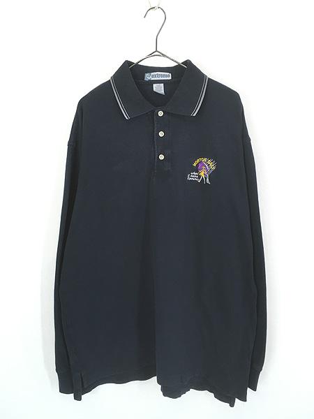 古着 MORTON SALT 「SALT GIRL」 NIRVANA JAWBREAKER 企業 バンド 長袖 ポロシャツ ロンポロ L 古着