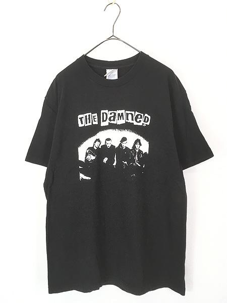 古着 00s USA製 The Damned メンバー フォト パンク ロック バンド Ｔシャツ L