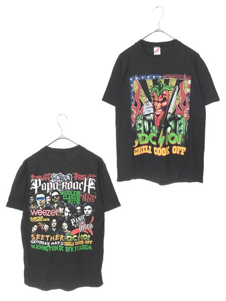 古着 10s USA製 DC 101 CHILI COOK OFF 豪華 ラインナップ ロック ミュージック フェス Tシャツ M