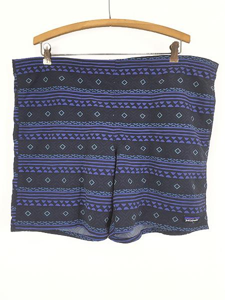 古着 Patagonia エスニック ネイティブ ボーダー 総柄 バギーズ ロング ショーツ ショート パンツ M 古着