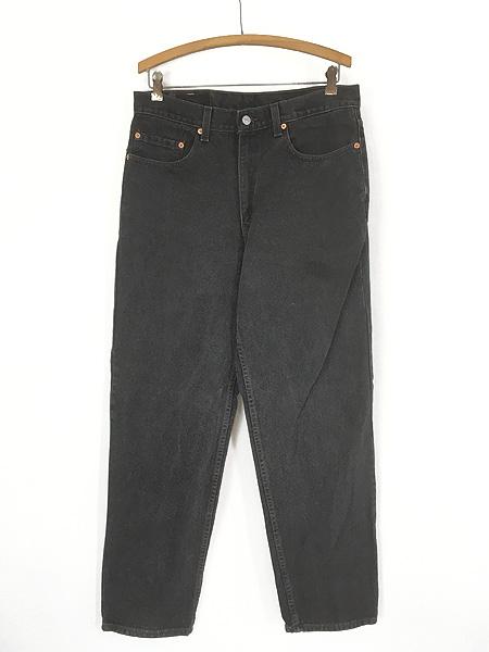 古着 00s USA製 Levi's 550-0260 サルファ スーパー ブラック デニム パンツ ジーンズ スリム W33 L31