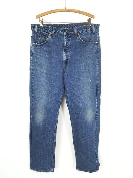 古着 90s USA製 Levi's 505-0217 濃紺 ブルー デニム パンツ ジーンズ スリム W36 L29.5