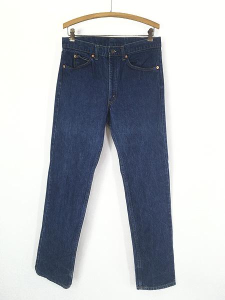 古着 80s USA製 Levi's 20505-0217 「ハチマル」 濃紺 ブルー デニム パンツ ジーンズ スリム W32 L33
