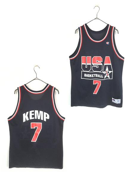 古着 90s USA製 Champion Dream Team バスケ アメリカ代表 ドリーム チーム メッシュ タンクトップ 44 古着