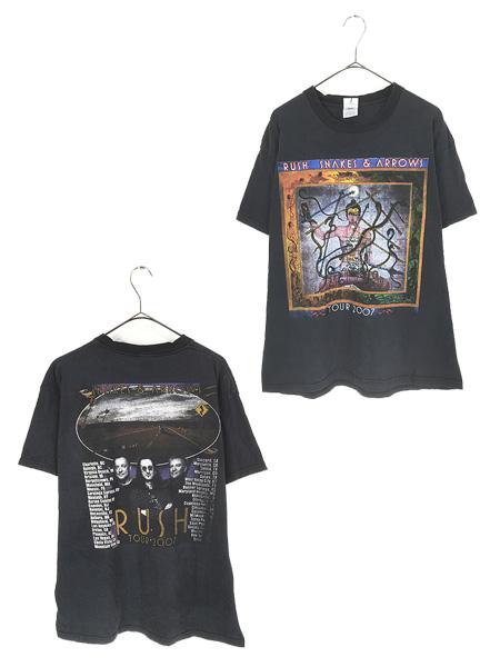 古着 00s RUSH 「Snakes & Arrows Tour 2007」 ツアー プログレ ヘヴィ メタル ロック バンド Tシャツ L
