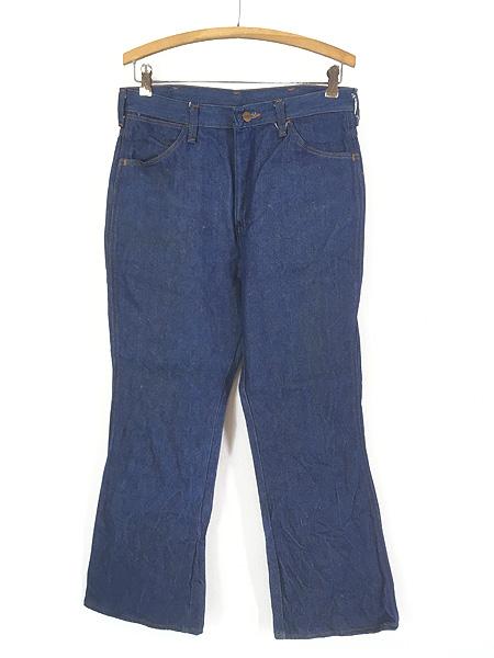 古着 70s USA製 Wrangler 945DEN 真紺 ブルー デニム パンツ ジーンズ ブーツカット W31 L29