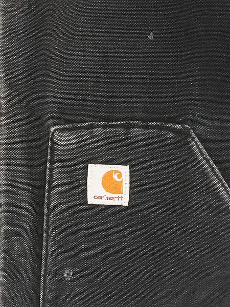 古着 00s Carhartt BLK ブラック ダック 首リブ パデット ベスト XL Tall
