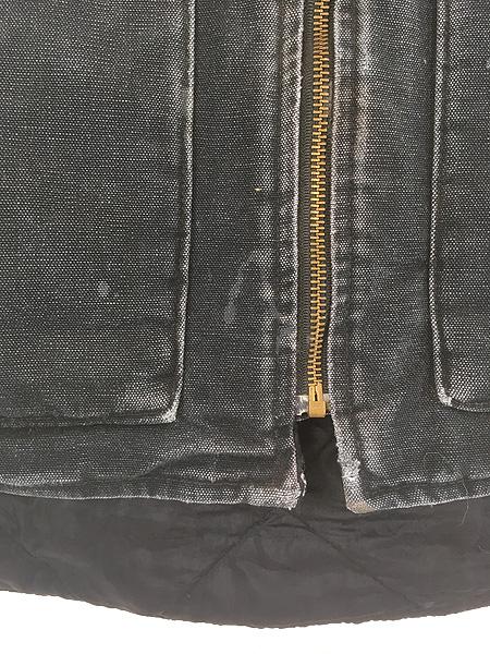 古着 00s Carhartt BLK ブラック ダック 首リブ パデット ベスト XL Tall