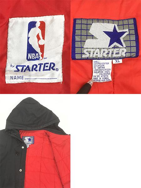 古着 90s STARTER NBA Chicago BULLS ブルズ パデット ナイロン