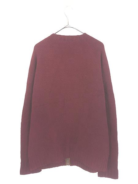 古着 50s CROWN スプリング フルジップ ローゲージ ウール ニット