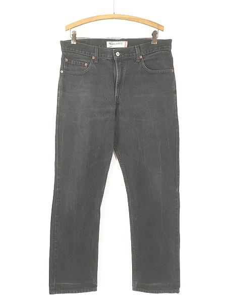 古着 00s Levi's 505-0260 サルファ スーパー ブラック デニム パンツ ジーンズ スリム W34 L31