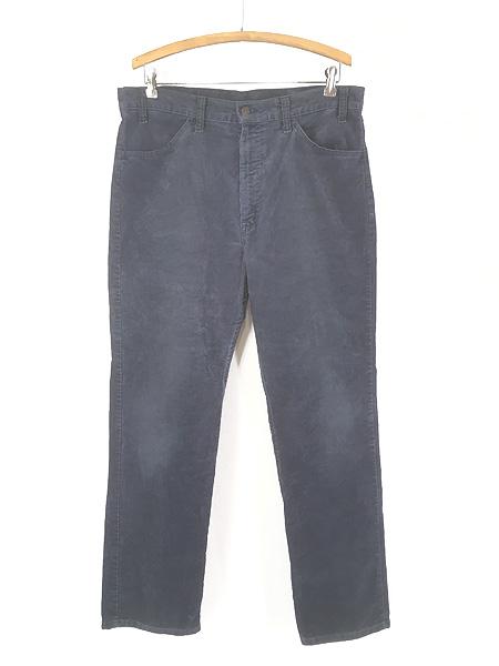 古着 80s USA製 Levi's 519-1517 コーデュロイ パンツ コーズ スリム ダークネイビー W35 L29.5