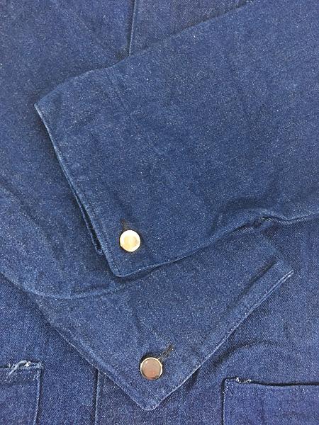 古着 90s 製 J.P.Hammill & Son 濃紺 ブルー デニム ワーク カバーオール ジャケット L-R