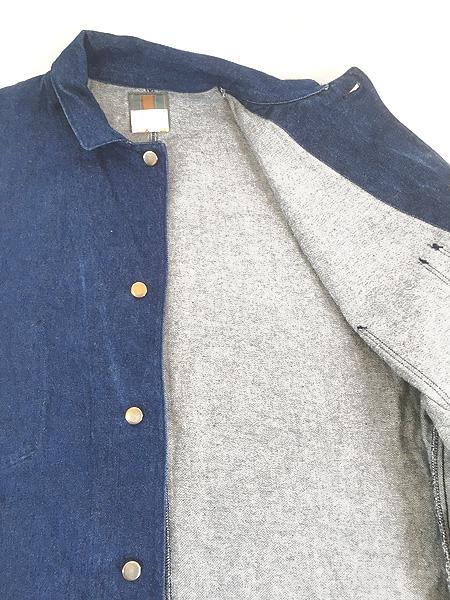 古着 90s 製 J.P.Hammill & Son 濃紺 ブルー デニム ワーク カバーオール ジャケット L-R