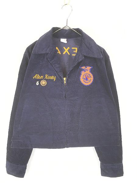 古着 90s 「TEXAS」 豪華 チェーン 太畝 コーデュロイ FFA ファーマーズ ジャケット 40 ミント!!