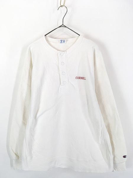 古着 80s USA製 Champion Reverse Weave 「CORNELL」 カレッジ ハーフスナップ リバース スウェット L