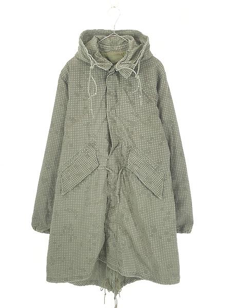 古着 80s 米軍 デザート ナイト カモ 迷彩 モッズ パーカー コート フィッシュテール ライナー完備!! M