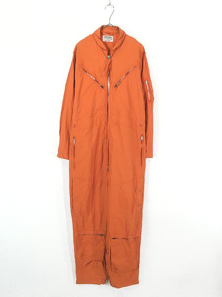 古着 50s 米軍 Buaer-US Navy 「Summer Flying Coverall Type2」 5390D サマー フライト パイロット スーツ インディアンオレンジ!! 44R