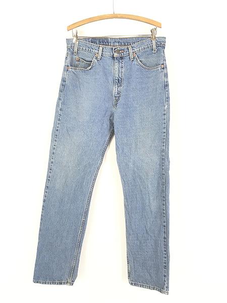 古着 90s Levi's 505-0214 ブルー デニム パンツ ジーンズ スリム W32 L31