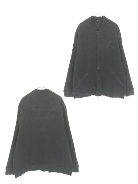 古着 JORDAN ジョーダン 「AIR JORDAN」 ジャンプマン 刺しゅう パデット フリース スタジアム ジャケット スタジャン XL