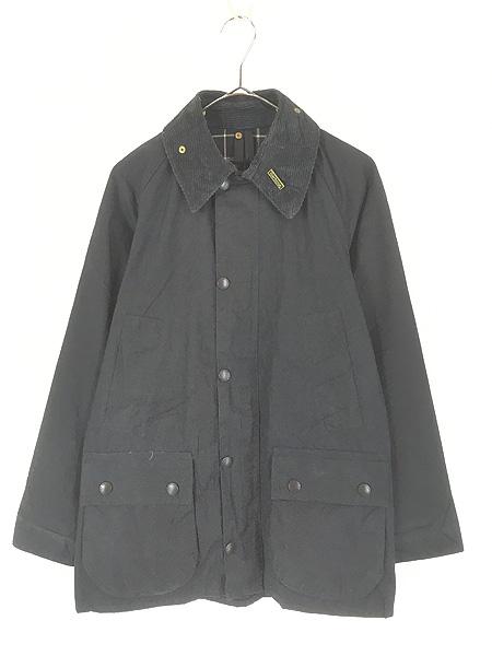 古着 90s 英国製 Barbour 3ワラント 「BEDALE」 オイルド ワックス ジャケット コート Dネイビー C32