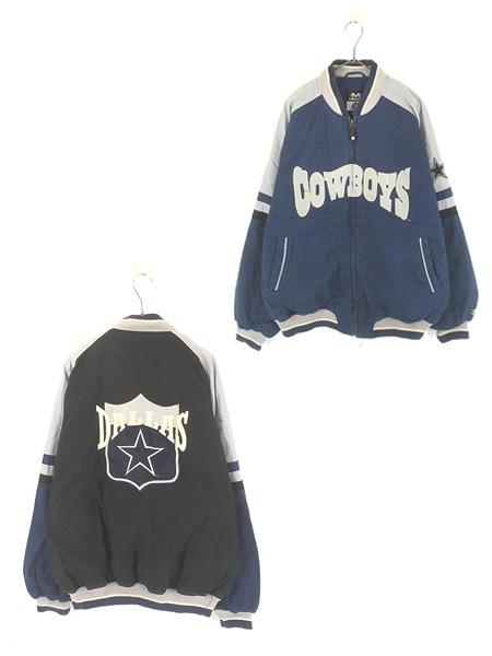 古着 NFL Dallas Cowboys カウボーイズ コットン リネン パデット スタジャン ジャケット XXL